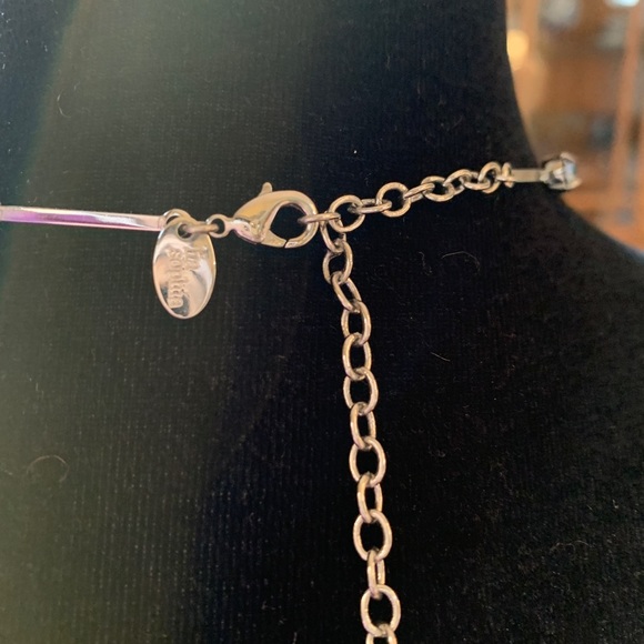 Lia Sophia blue/chartreuse gem necklace - Picture 4 of 4